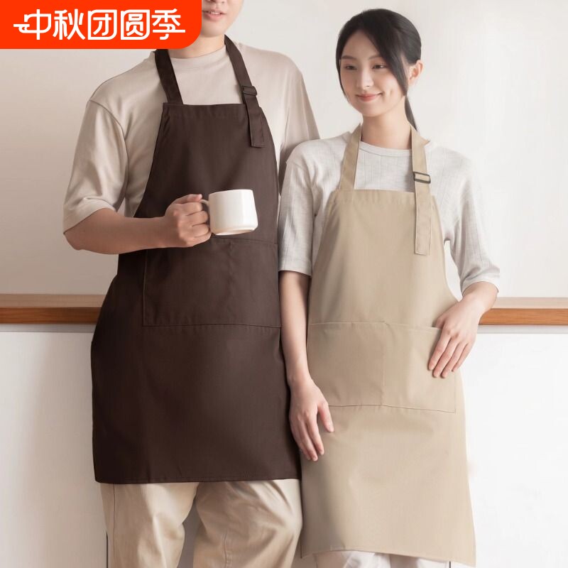 围裙厨房家用防水油做饭新款高级感年轻罩衣餐饮专用男士女工作服图片