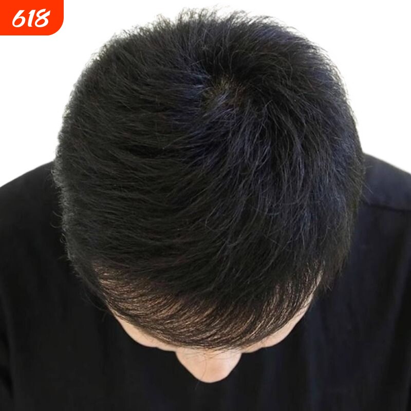 男士假发款短发透气全真自然毛寸中老年全头真发发丝寸头隐形轻薄