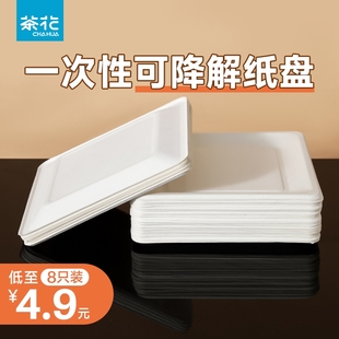 一次性餐盘环保餐具家用炒菜盘水果盘野营烧烤碟子加厚密封方便