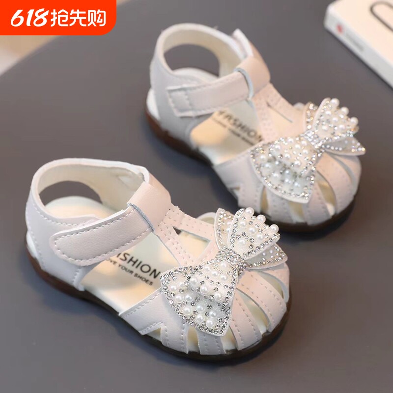 女宝宝鞋子夏季0一1-3岁半婴儿凉鞋软底学步鞋防滑包头小童公主鞋