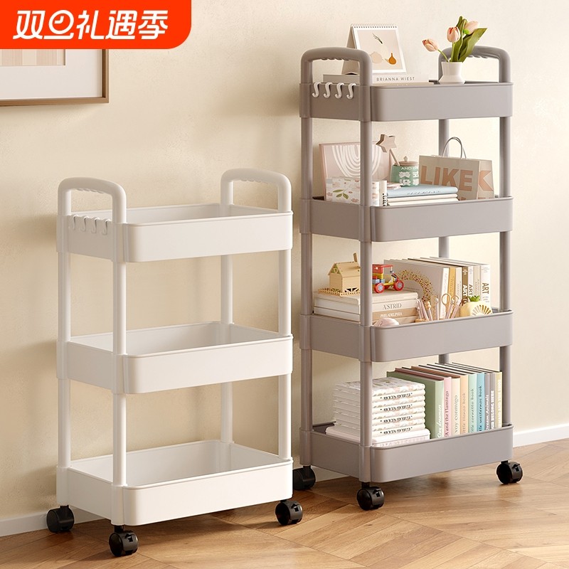 置物架落地多层卧室厨房零食移动小推车浴室卫生间收纳储物书架子