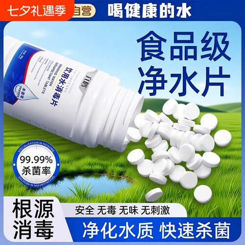饮用水专用净水片官方旗舰店户外野外生存消毒水井食用级二氧化氯