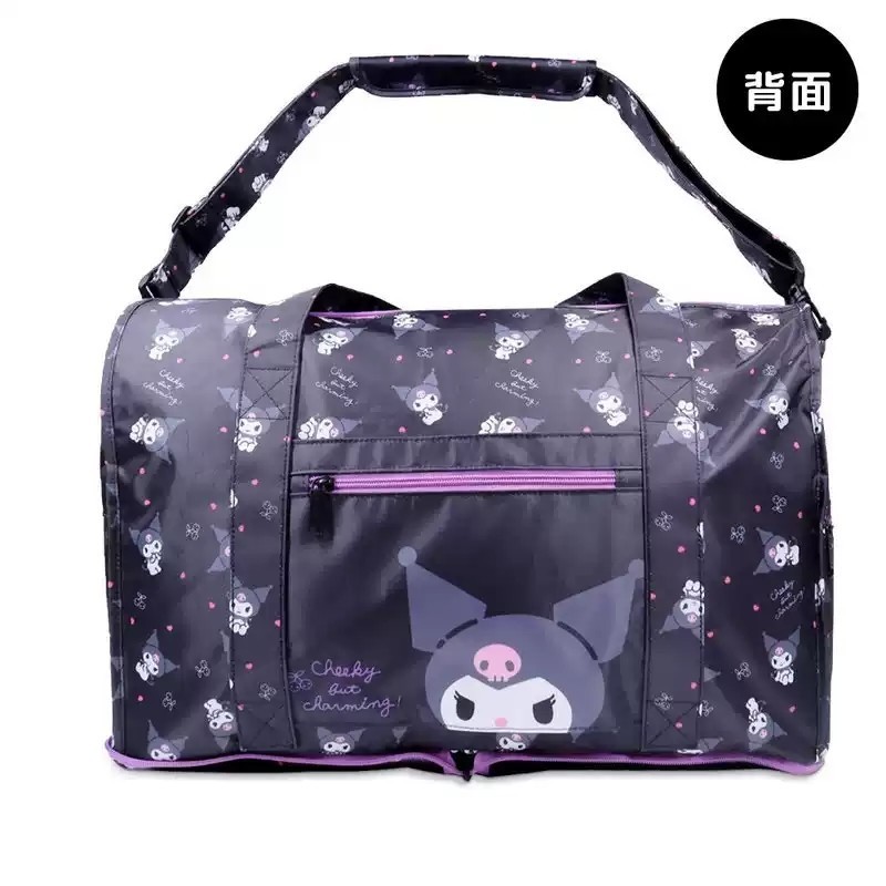 日系库洛米可折叠大容量旅行袋可挂旅行箱行李包袋拉链旅行收纳包