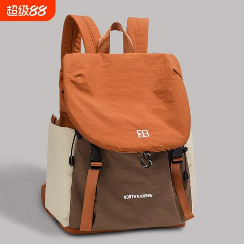 金玉鸟日系旅行双肩包小众韩系ins户外背包品牌女防水简约风抽绳