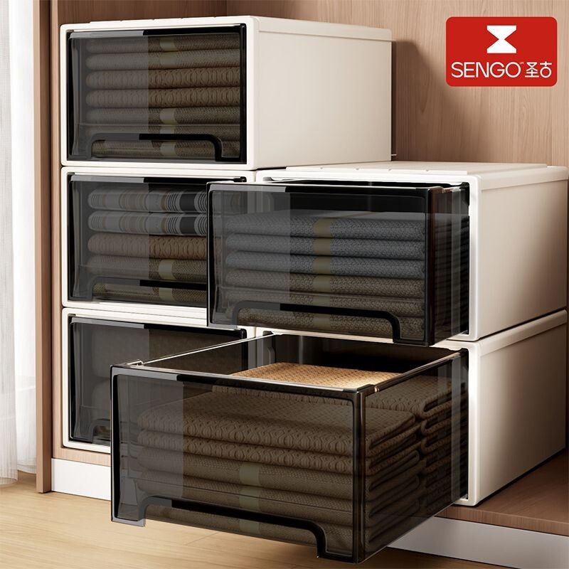 日系衣柜收纳盒抽屉式家用内裤袜子收纳箱衣物整理箱