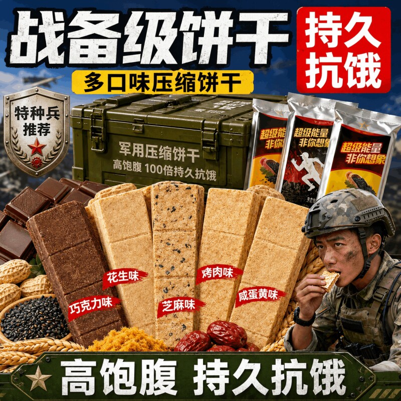 特种兵压缩饼干军干粮正品官方旗舰店食用独立包装无糖低脂代餐饱