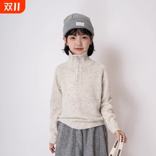 女童毛衣外套春秋2025新款 儿童拉链针织上衣 韩系10岁女孩洋气秋装
