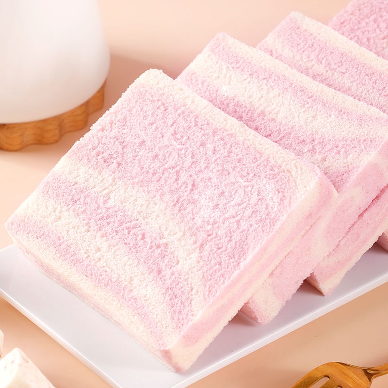 暖芯无边吐司面包芋泥味100g/袋3片烘焙家用三明治休闲糕点蛋糕