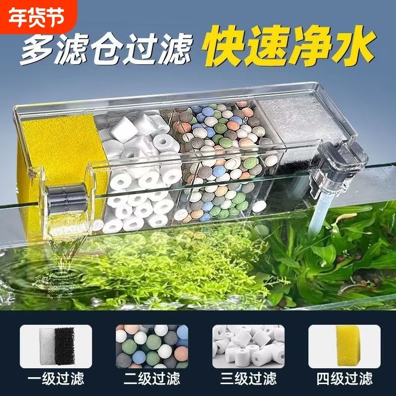 小型鱼缸过滤器外置壁挂式过滤盒专用水循环净乌龟缸滴流盒系统,宠物/宠物食品及用品,过滤设备,淘宝优惠券,粉丝福利购,淘宝优惠卷