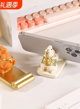 唐三彩小胖马手机支架洛阳文创旅游纪念礼物办公室桌面摆件送女生