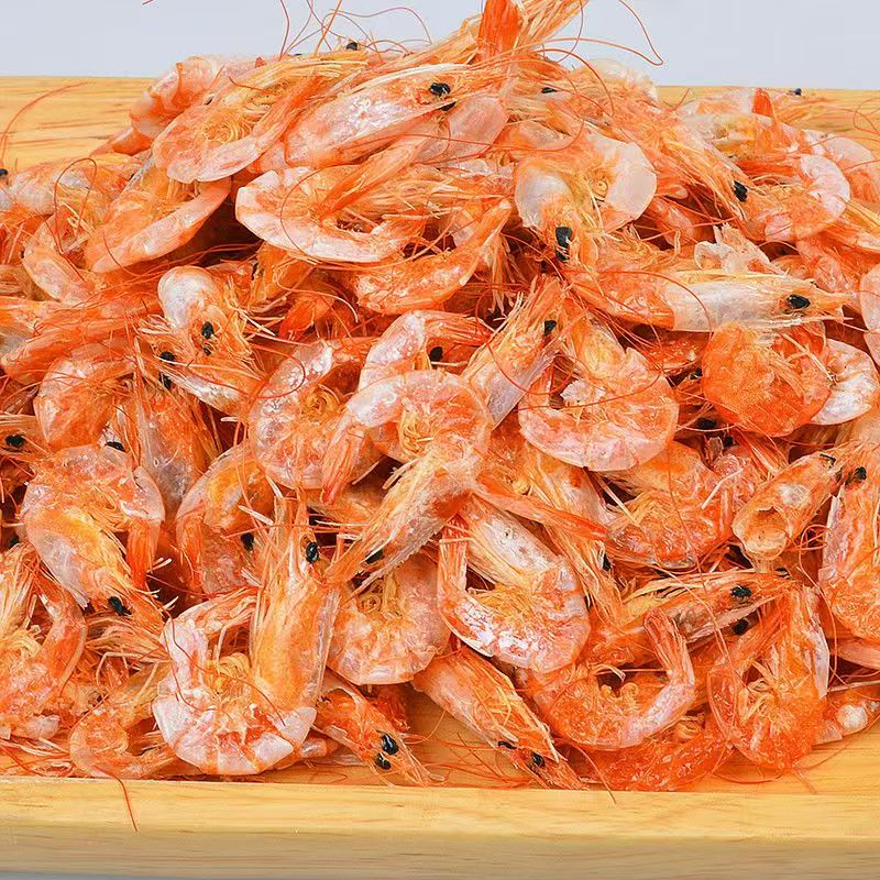 即食虾烤虾干活虾干零食活虾现烤无添加盐海鲜原味海虾干新鲜罐装