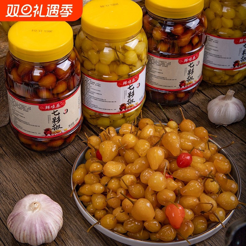 广西七彩椒泡椒酸辣野山椒酸甜口泡小米辣泡指天椒五彩椒辣下饭菜