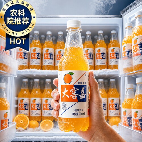 大窖嘉橙味香槟荔枝菠萝汽水500ml解暑碳酸饮料批发整箱果味瓶装