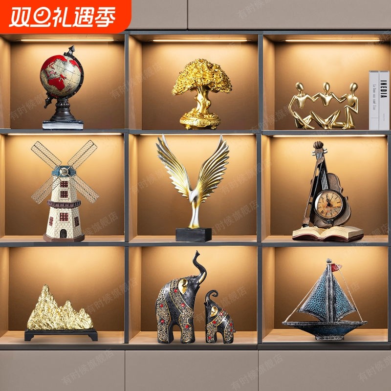 酒柜电视柜装饰品玄关办公室摆件创意家居客厅工艺品上档次书柜