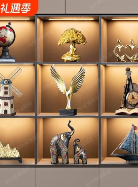 酒柜电视柜装饰品玄关办公室摆件创意家居客厅工艺品上档次书柜
