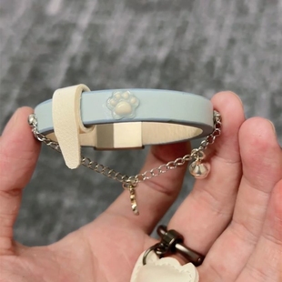 蓝色甜酷辣妹choker甜酷气质爆款猫爪手环洛丽塔手圈手链新款手饰
