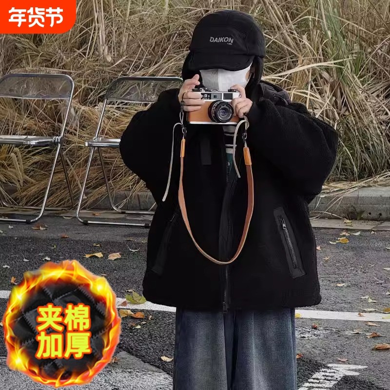 男童羊羔绒外套秋冬季2025新款儿童加厚毛毛衣小男孩羊羔毛冬款潮,童装/婴儿装/亲子装,普通外套,淘宝优惠券,粉丝福利购,淘宝优惠卷