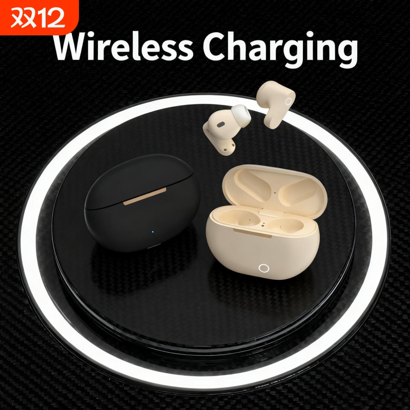 男女蓝牙耳机半入耳式耳机新款小巧短柄通话降噪运动专用超长续航