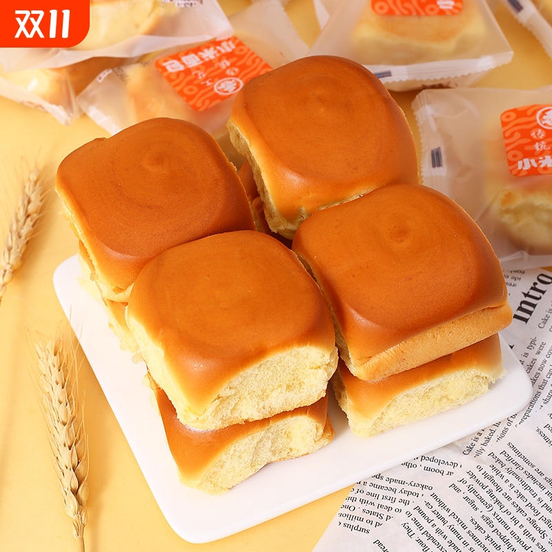 无加蔗糖老式小米软面包早餐代餐充饥零食中老年休闲食品