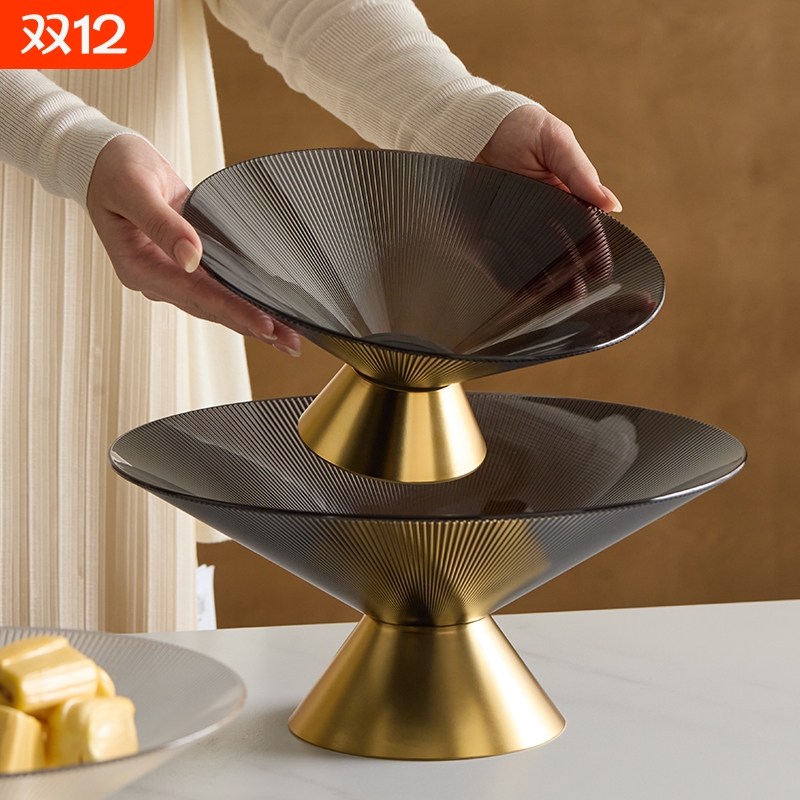 水果盘沥水轻奢创意个性现代家用果篮客厅茶几吧台酒店糖果零食盘