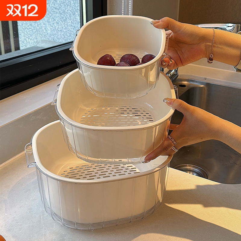 双层沥水厨房果盆篮|千人回购