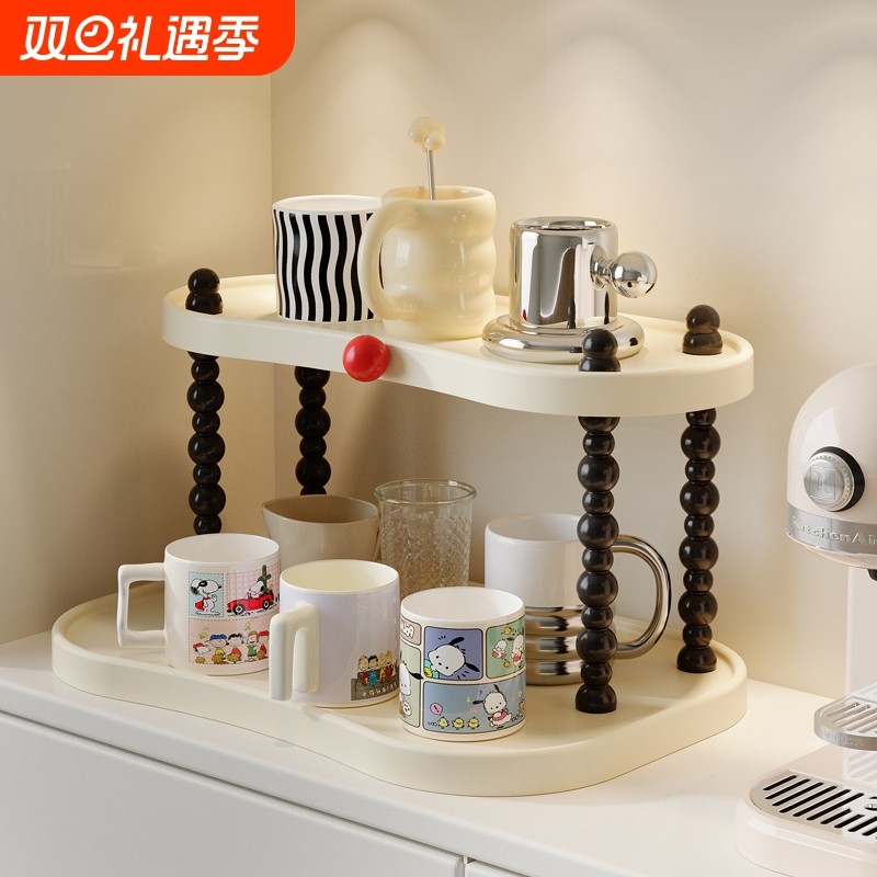 杯架杯子收纳置物架家用高档桌面茶杯架子茶具收纳架餐边柜水杯架