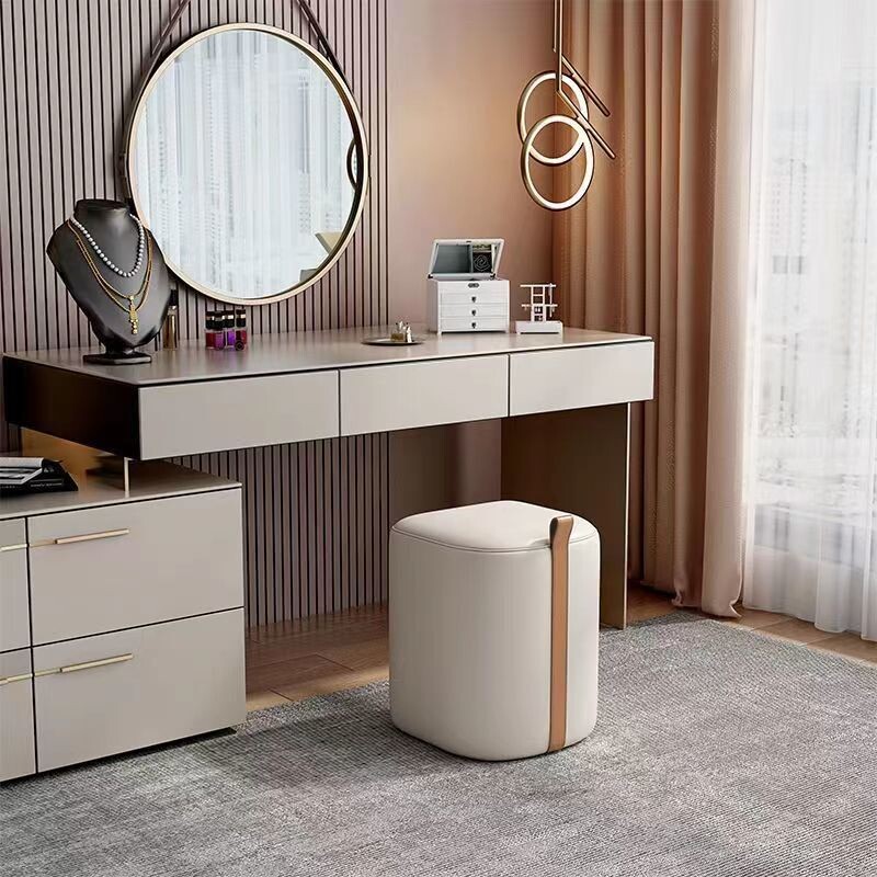 d现代简约梳妆凳轻奢化妆凳带储物卧室家用凳小户型梳妆凳子客厅