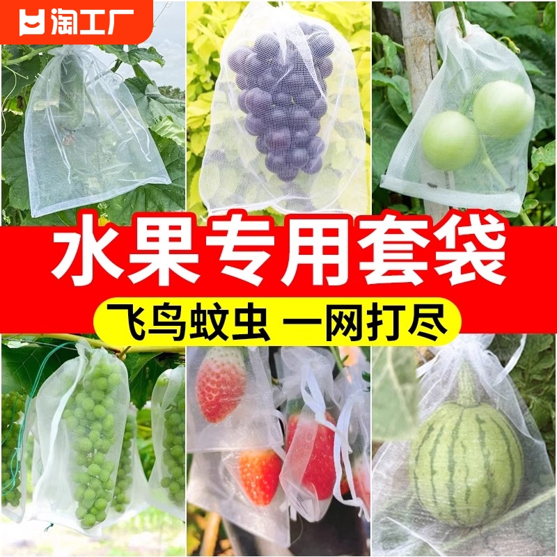 水果套袋葡萄专用袋防虫防鸟神器网袋无花果草莓石榴桃子枇杷套袋