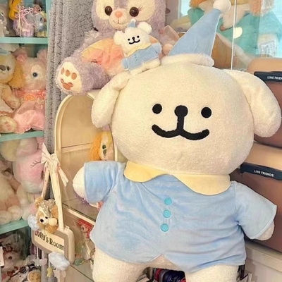 线条小狗玩偶大号毛绒玩具公仔儿童送女孩生日礼物布娃娃居家抱枕