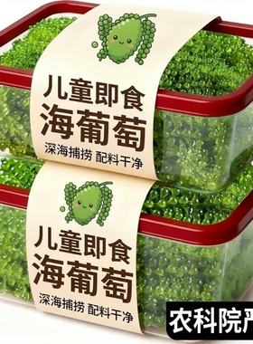 农科院！儿童海葡萄即食小孩吃的健康零食绿色鱼子酱新鲜盐渍凉拌