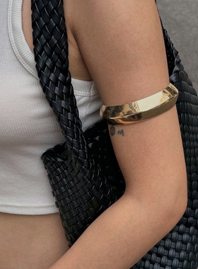 简约金属几何圆环臂镯女