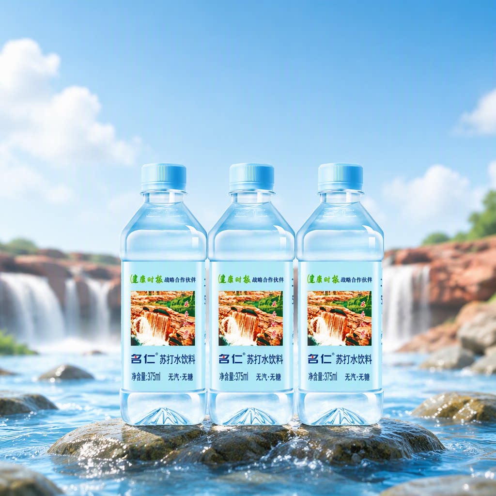 名仁苏打水375ml经典原味无糖汽多规格可选饮料瓶装图片