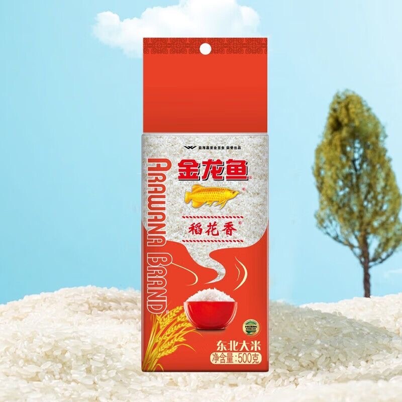 金龙鱼稻花香500g东北大米新日期家用煮饭煲粥软糯香甜尝鲜装袋装