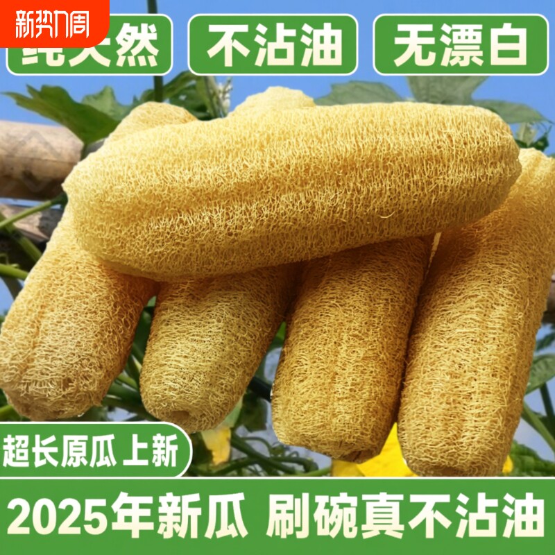 天然丝瓜络家用丝瓜瓤洗碗神器刷锅洗碗洗锅百洁布农家水瓜络刷碗