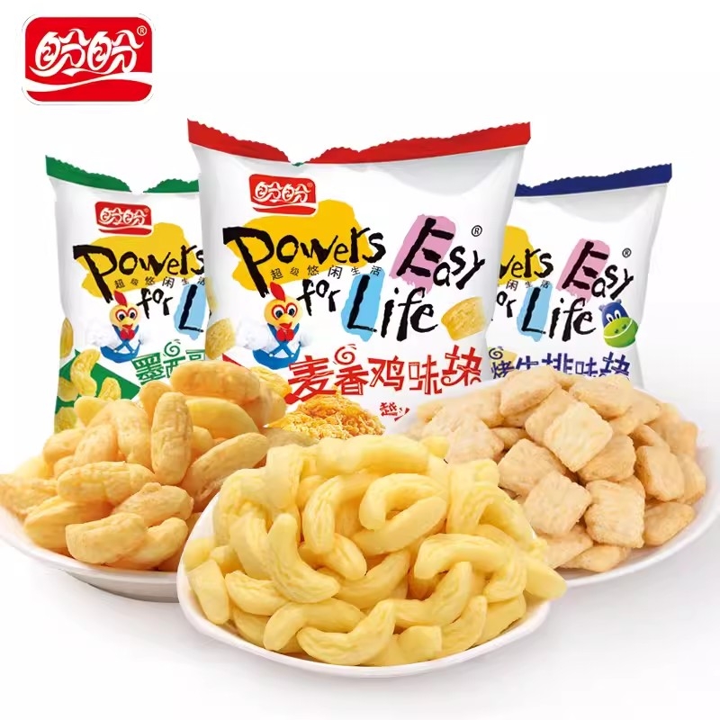 盼盼麦香鸡味块非油炸麦香鸡味块香辣味玉米味酥休闲食品小吃零食