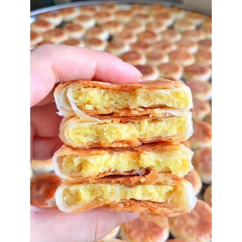 广东正潮州潮汕特产宗惠来绿豆饼 酥皮 老式 手工绿豆糕小吃零食
