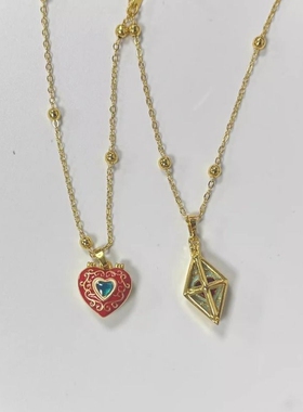 魔女的考验吊坠桃心巧克力设计感少女心粉嫩可爱精致百搭