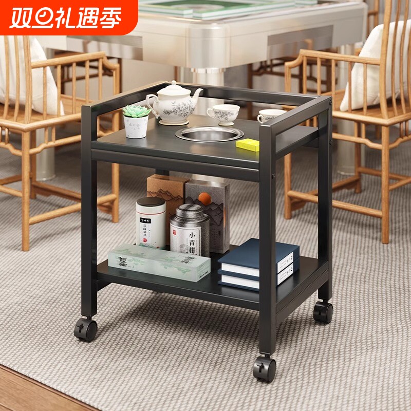 麻将茶几茶水架麻将桌小边几置物架棋牌室打牌可移动专用茶水桌