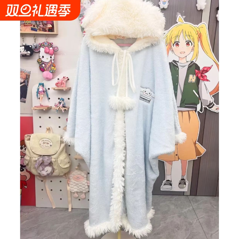 男女同款珊瑚绒居家睡袍加厚保暖