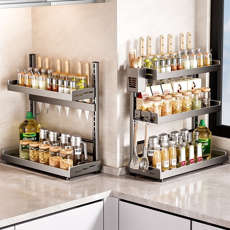 收纳小助手！【可调节调料架】