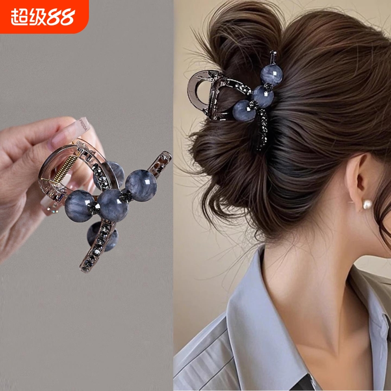 珍珠发夹女2025新款高端后脑勺
