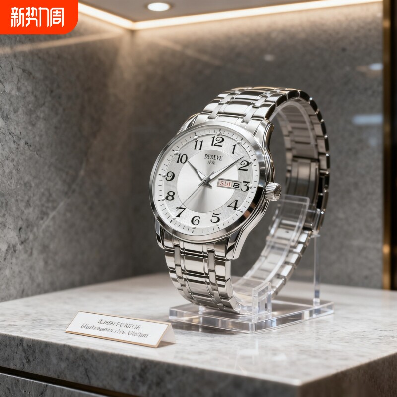 老人手表男士中老年人女士机械大数字对表夫妻爸爸妈妈款防水石英