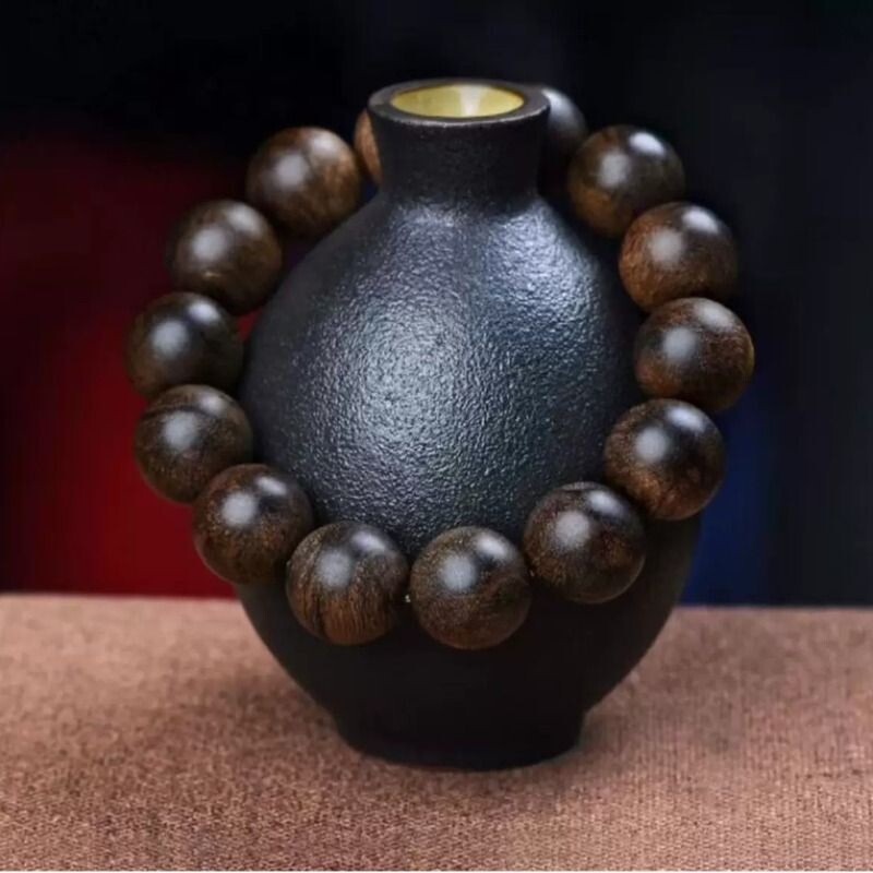 正宗沉水级达拉干纯天然真品沉香手串单圈奇楠佛珠念珠男女沉木香