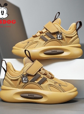 巴布豆男童运动鞋加绒保暖2025冬季新款男孩二棉鞋女童鞋双11防滑