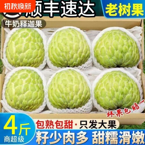 【顺丰直达】大目释迦番荔枝林檎鲜大果佛头果孕妇整箱应季纯甜果