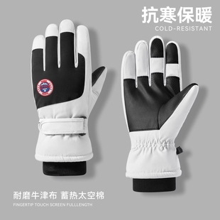 手套男士 骑行电动车防风防寒加绒加厚保暖触屏女滑雪防水御寒 冬季