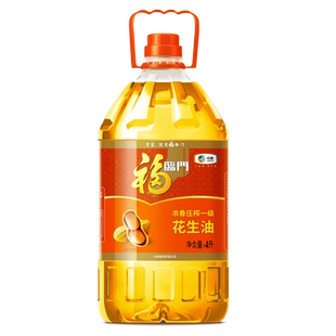 福临门浓香压榨一级花生油4L