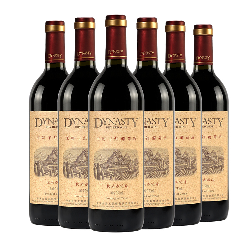 DYNASTY王朝优采赤霞珠干红葡萄酒750mL*6瓶箱装热红酒配餐口粮酒