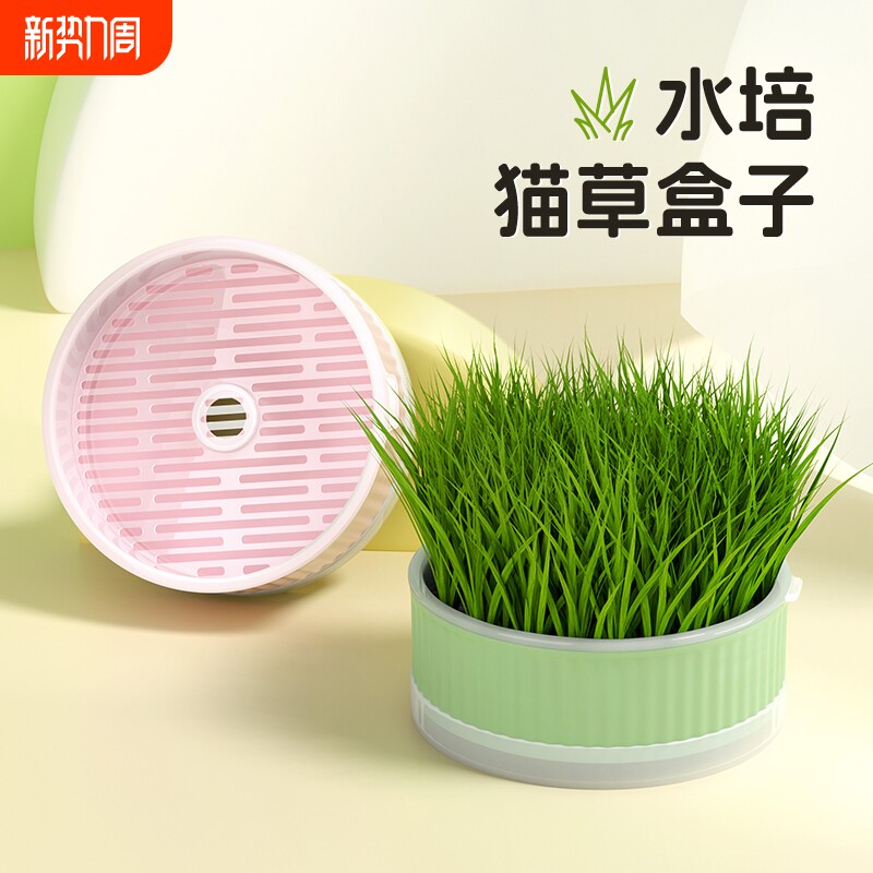 懒人猫草盆栽猫零食猫草种植排毛球化毛专用小麦草猫咪拌粮零食