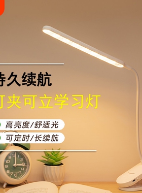 便携夹子台灯宿舍大学生USB充电插电寝室床头灯学习护眼可夹两用